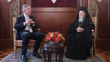Συνάντηση του Οικουμενικού Πατριάρχη με τον Πρόεδρο του Μαυροβουνίου