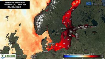 Βαλτική Θάλασσα: Καύσωνας της θάλασσας – Αποκλίσεις έως και 8°C πάνω από τα κανονικά επίπεδα
