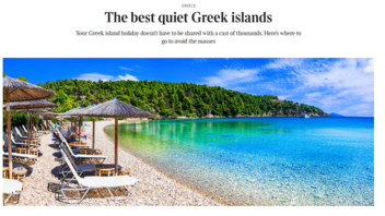 Times: Τα δέκα καλύτερα ελληνικά νησιά για ήρεμες διακοπές	