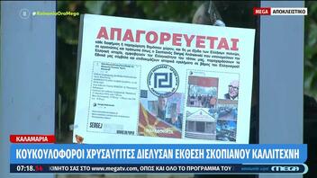 Κουκουλοφόροι και μέλη της Χ.Α. διέλυσαν έκθεση Σκοπιανού καλλιτέχνη