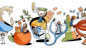 Αφιερωμένο στην Εργατική Πρωτομαγιά το σημερινό doodle της Google