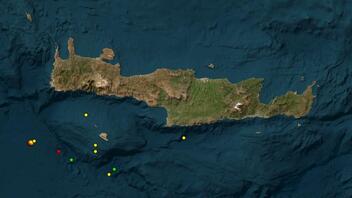 Σεισμός 4 βαθμών της κλίμακας Ρίχτερ νότια της Κρήτης
