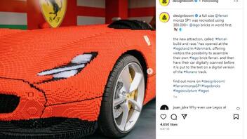Ferrari σε φυσικό μέγεθος με πάνω από 380.000 κυβάκια