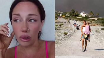 Φωτιά στη Ρόδο: Το συγκλονιστικό "ευχαριστώ" δακρυσμένης Βρετανίδας στον Έλληνας που την έσωσε