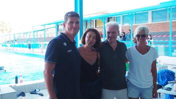 Συνάντηση του Αλέξη Καλοκαιρινού με τον Ολυμπιονίκη της Κολύμβησης Σπύρο Γιαννιώτη