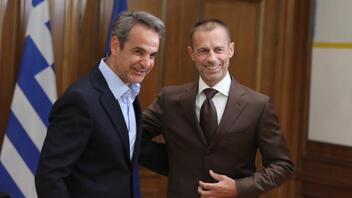 Στο Μαξίμου ο πρόεδρος της UEFA - Συνάντηση με τον Πρωθυπουργό