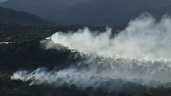 Λάρισα: Φωτιά ξέσπασε στον Όλυμπο σε δύσβατη περιοχή στην Καρυά Ελασσόνας