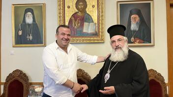 Συνάντηση του Δημήτρη Πιτσικάκη με τον Αρχιεπίσκοπο Κρήτης