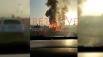 Αυτοκίνητο πήρε φωτιά εν κινήσει, στον ΒΟΑΚ! Δείτε βίντεο