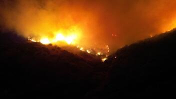 Ανεξέλεγκτη η φωτιά στον Έβρο: Ανάμεσα σε Γιαννούλη και Σουφλί οι φλόγες