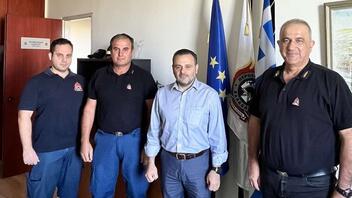 Επίσκεψη Ν. Χρονάκη στα γραφεία της Περιφερειακής Πυροσβεστικής Διοίκησης Κρήτης