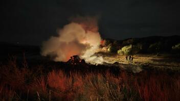 Ταυτόχρονες εστίες φωτιάς ανάμεσα σε Δαμάνια και Μεταξοχώρι - Δείτε φωτογραφίες