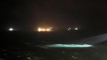 Σταματούν οι έρευνες για τους αγνοούμενους ναυτικούς μετά τη σύγκρουση πλοίων στη Βόρεια Θάλασσα