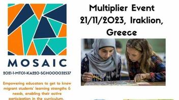 «Mosaic+ Person-centred resources»: Δίγλωσσο συνέδριο στο Ηράκλειο 