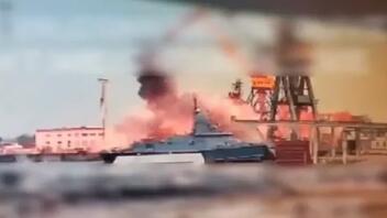  Βίντεο ντοκουμέντο: Ουκρανικός πύραυλος χτυπά ρωσικό πλοίο στην Κριμαία