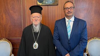 Στον Οικουμενικό Πατριάρχη ο πρόεδρος της Ανωτάτης Εκκλησιαστικής Ακαδημίας Κρήτης 