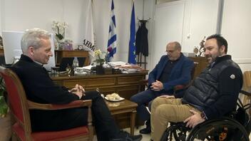 Συνάντηση Δημάρχου Ηρακλείου με τον Πρόεδρο και τον Γραμματέα της Ελληνικής Παραολυμπιακής Επιτροπής