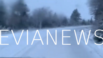 Χιόνια στην Εύβοια: Στα λευκά η Δίρφυς