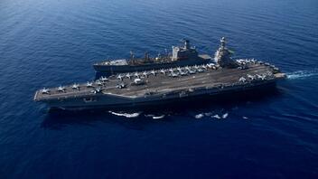 Το αμερικανικό αεροπλανοφόρο USS Ford επιστρέφει στην βάση του