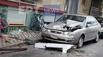 Χανιά: Κομμάτι τσιμέντου από μπαλκόνι έπεσε σε αυτοκίνητο - Φωτογραφίες