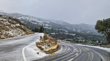 "Μαλακή" στην Κρήτη, ως τώρα, η Avgi - Πού έχει χιονίσει, που πρέπει να είναι προσεκτικοί οι οδηγοί