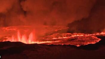Εξερράγη ηφαίστειο στην Ισλανδία: Εκτοξεύτηκε λάβα σε ύψος 80 μέτρων