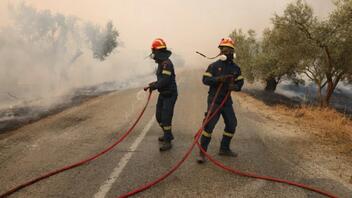 Πιέρια Όρη: Μάχη με τις φλόγες για τρίτη μέρα