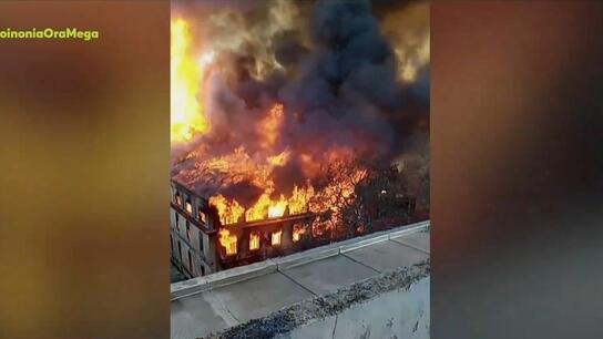 Καταστροφές από τη μεγάλη πυρκαγιά σε καπναποθήκες στο κέντρο της Ξάνθης