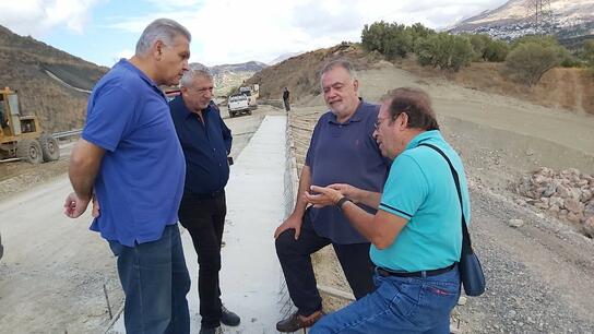 Επίσκεψη της ΝΟΔΕ στο εργοτάξιο του δρόμου Ηρακλείου - Μεσσαράς