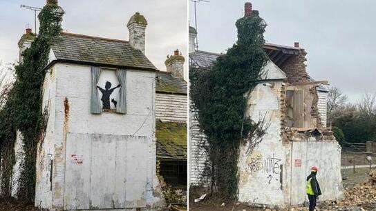 Κατεδαφίστηκε η τελευταία τοιχογραφία του Banksy σε εγκαταλελειμμένη αγροικία