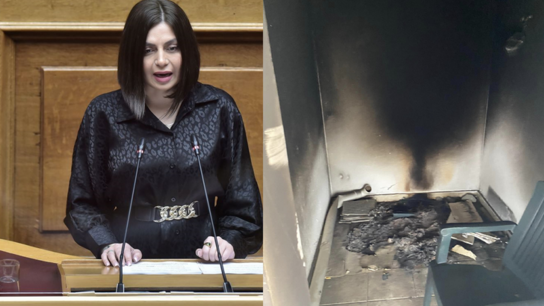 Μαρία Απατζίδη: Φωτιά στο κτίριο που βρίσκεται το γραφείο της βουλευτή του ΜέΡΑ25