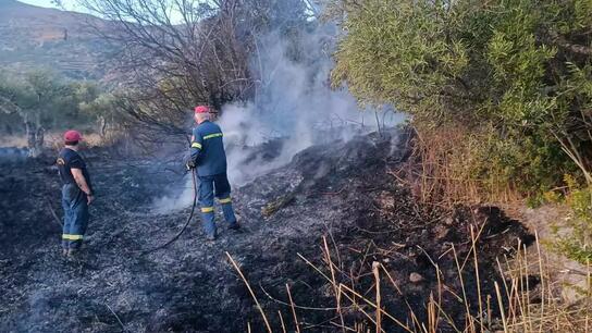 Δεκάδες στρέμματα έγιναν στάχτη από τις φωτιές σε Βιάννο και Σητεία