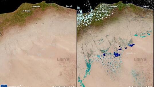 Λιβύη: «Λίμνες» στην καρδιά της Σαχάρας από το πέρασμα του Daniel
