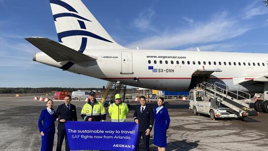 AEGEAN: Επεκτείνει τη χρήση Βιώσιμων Αεροπορικών Καυσίμων (SAF) στις πτήσεις της και τα αεροδρόμια της Ευρώπης