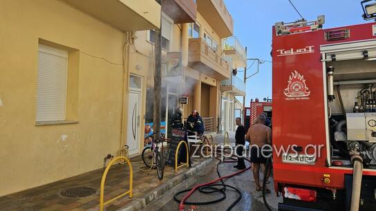 Συναγερμός στην πυροσβεστική για φωτιά σε ψητοπωλείο στα Χανιά