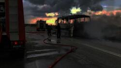 Συναγερμός για φωτιά σε λεωφορείο στην εθνική οδό