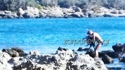 Έσωσαν τεράστιο γύπα σε παραλία της Kρήτης