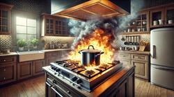 φωτια στην κουζινα 