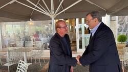 Συνάντηση Ισίδωρου Κούβελου με τον Ντιν Σπανό για τους Ολυμπιακούς Αγώνες του Λος Αντζελες