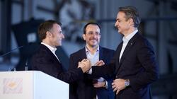Εμανουέλ Μακρόν, Νίκος Χριστουδουλίδης, Κυριάκος Μητσοτάκης