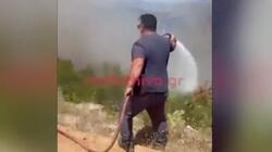 Σε ύφεση η πυρκαγιά σε αγροτοδασική έκταση στην Πέτρα Βοιωτίας