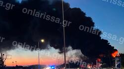  Φωτιά σε εργοστάσιο πλαστικών ειδών στη Λάρισα – Ήχησε το 112 λόγω καπνών 