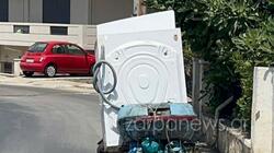 Τρόμος στα Χανιά: Μετέφερε πλυντήριο με το μηχανάκι του