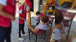 Σαλαμίνα, Πυρόπληκτοι, Ελληνικός Ερυθρός Σταυρός