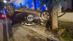 Τροχαίο τα ξημερώματα στην Παρηγοριά Χανίων – Τούμπαρε αυτοκίνητο, δύο επιβάτες εγκατέλειψαν το σημείο