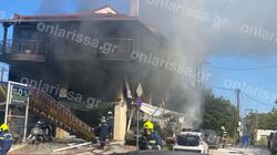 Έκρηξη σε συνεργείο αυτοκινήτων στη Λάρισα (Βίντεο)