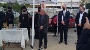 Στη θεμελίωση του δημαρχείου Σητείας ο Μ. Θραψανιώτης