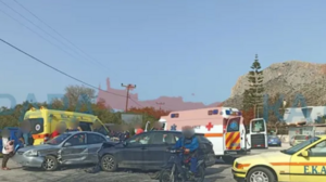 Τροχαίο με τέσσερις τραυματίες - Εγκλωβίστηκε ο οδηγός