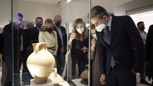 Στο Αρχαιολογικό Μουσείο Χανίων ο Κυριάκος Μητσοτάκης 