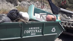 Ξεκίνησε η αποκομιδή μεγάλου όγκου απορριμμάτων στη Γόρτυνα